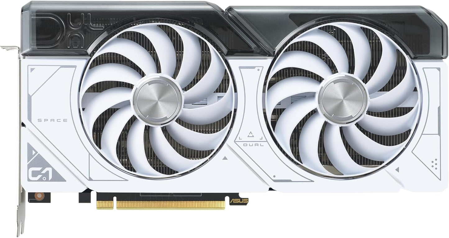 ASUS Dual GeForce RTX™ 4070 Super White Edition (PCIe 4.0, 12GB GDDR6X, DLSS 3, HDMI 2.1a, DisplayPort 1.4a, 2.56-Slot Design, Axial-tech Fan Design, Auto-Extreme Technology, and More)