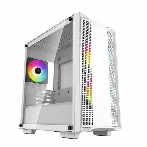 Deepcool CC360 ARGB Micro-ATX Gaming Case with 3 ARGB Pre- Installed Fans Mid Tower Cabinet  (White)