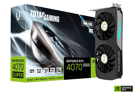 ZOTAC NVIDIA GAMING GeForce RTX 4070 SUPER TWIN EDGE 12 GB GDDR6X Graphics Card